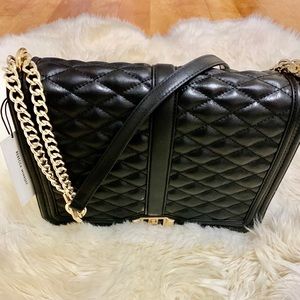 NWT Rebecca Minkoff Black Leather Jumbo Love Bag